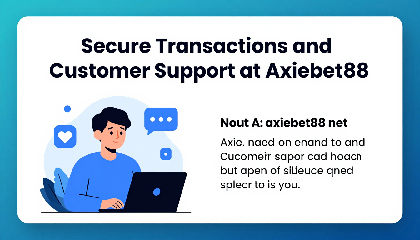 Secure Transactions and Customer Support at Axiebet88.net